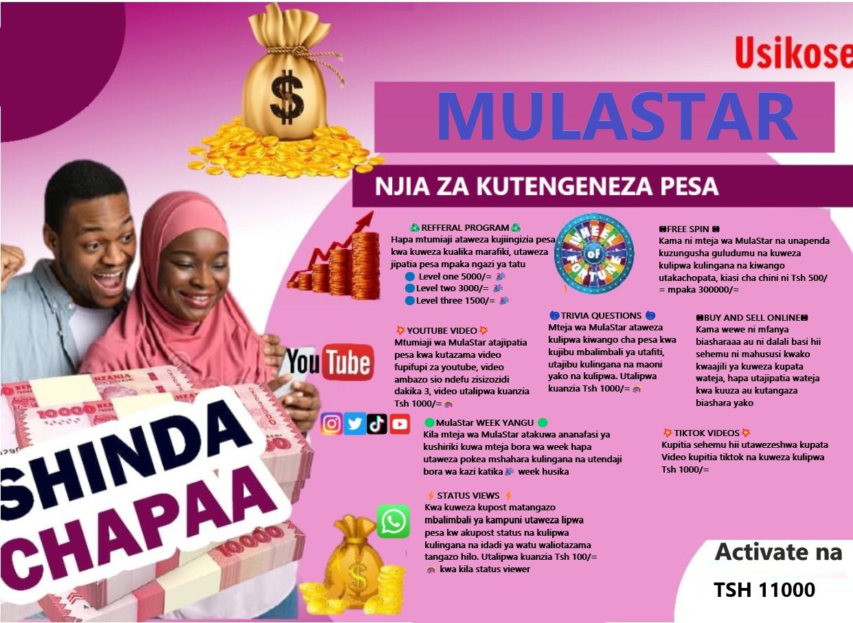 Mulastar Agencies Tanzania Payment Proof: Mulastar withdrawals