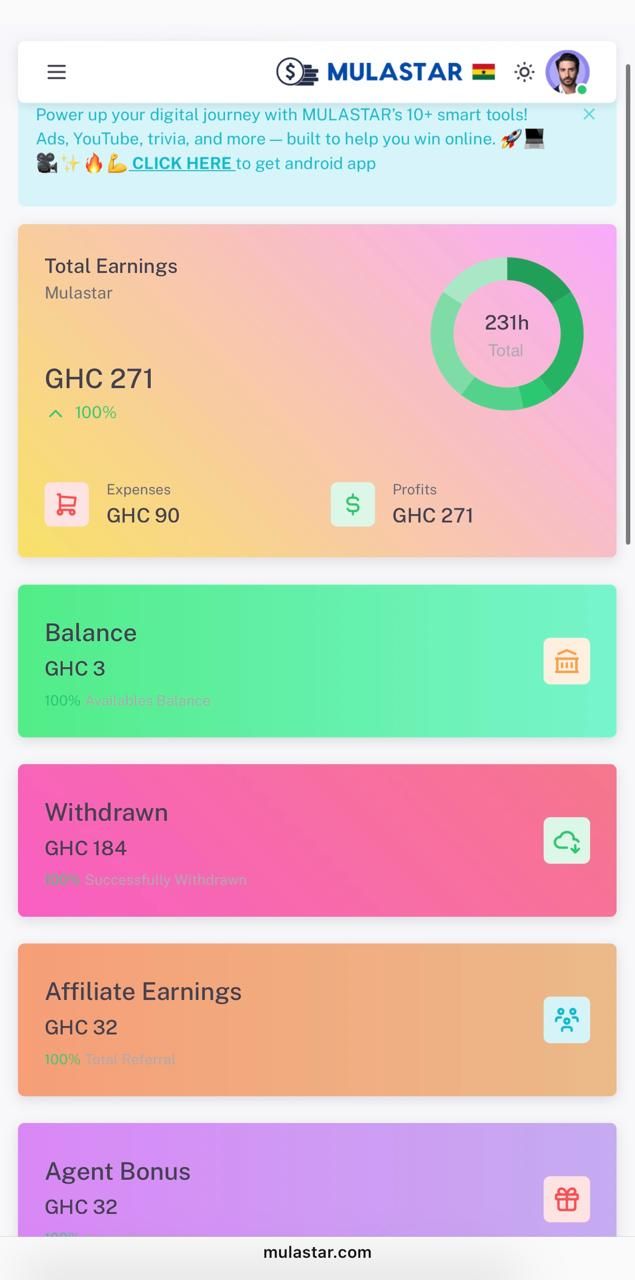 Mulastar Agencies Ghana Review 2026: Earn GHC 150 Daily Online